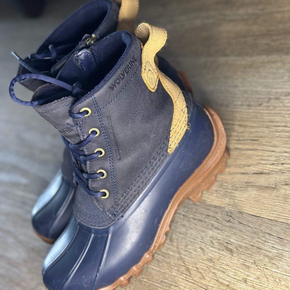 Wolverine Dark Blue and Light Brown Boots